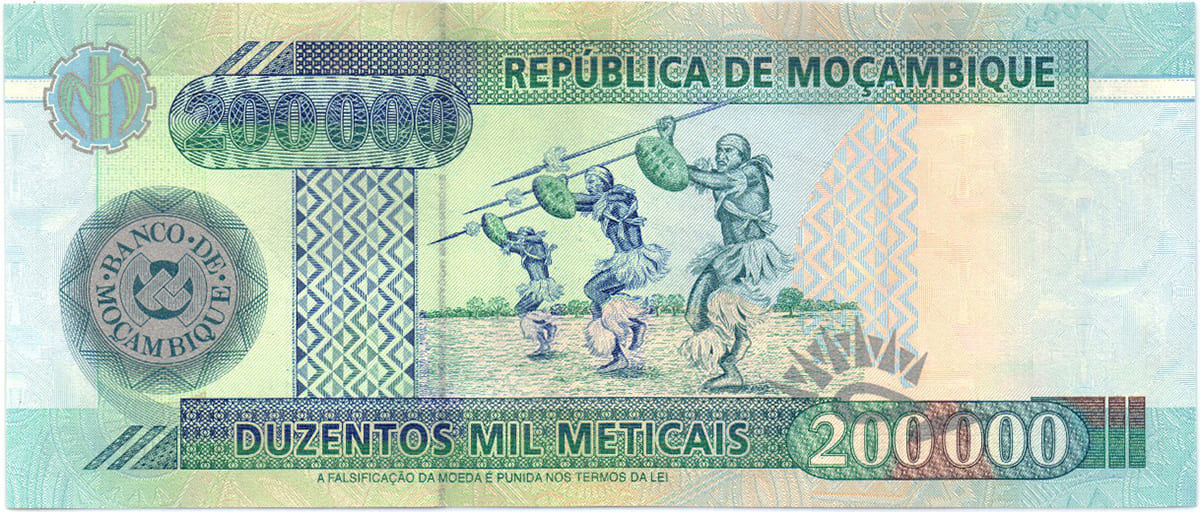 200 000 метикалов  Мозамбика 2003