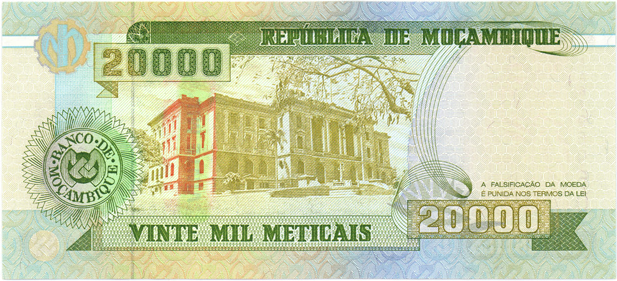 20 000 метикалов  Мозамбика 1991