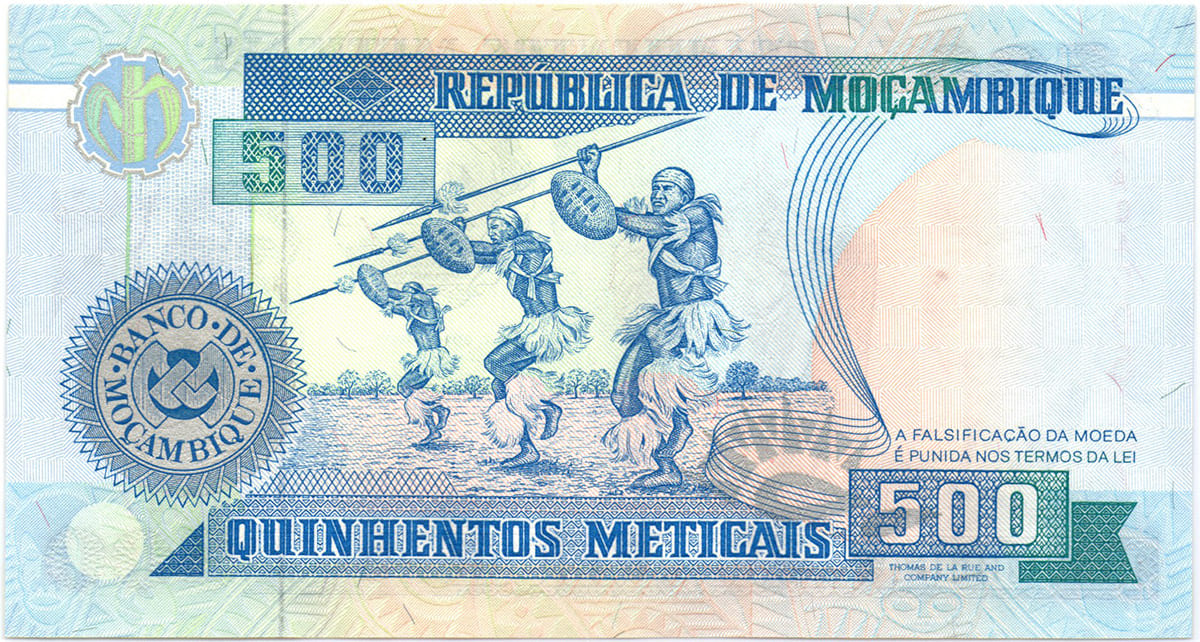 500 метикалов  Мозамбика 1991