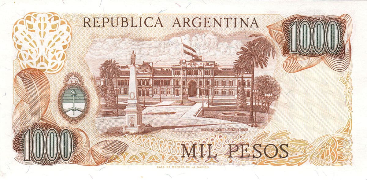 1000 песо Аргентины 1976