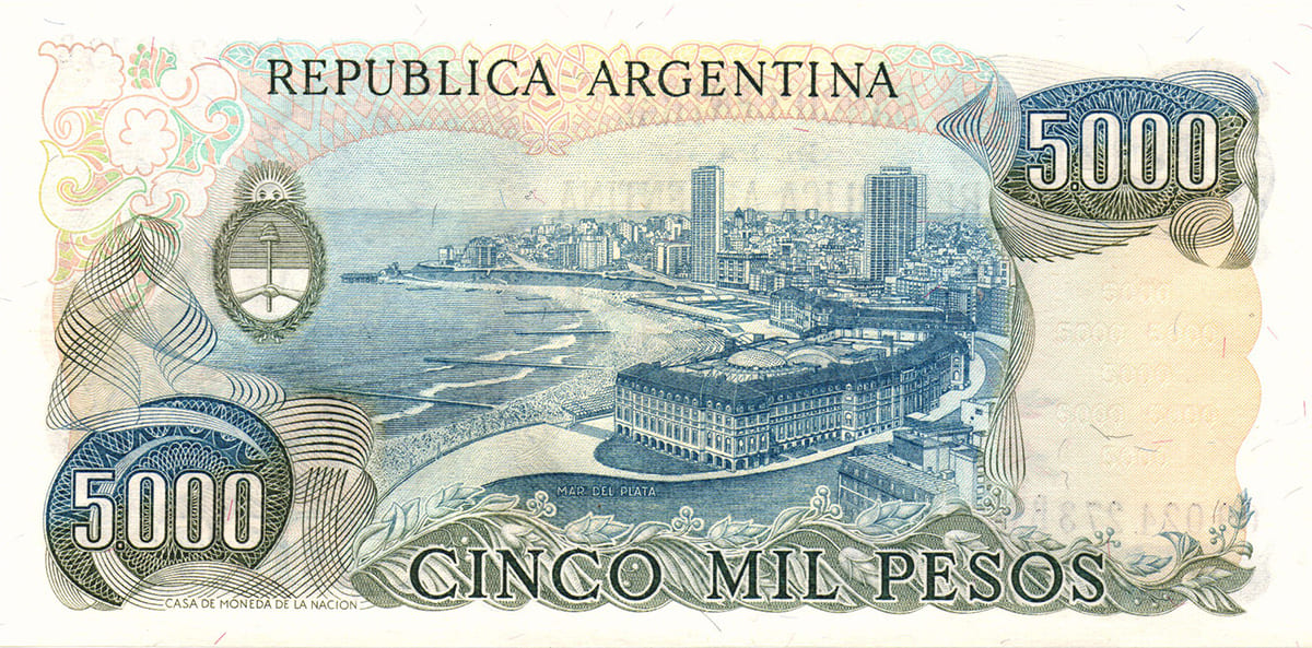 5000 песо Аргентины 1976