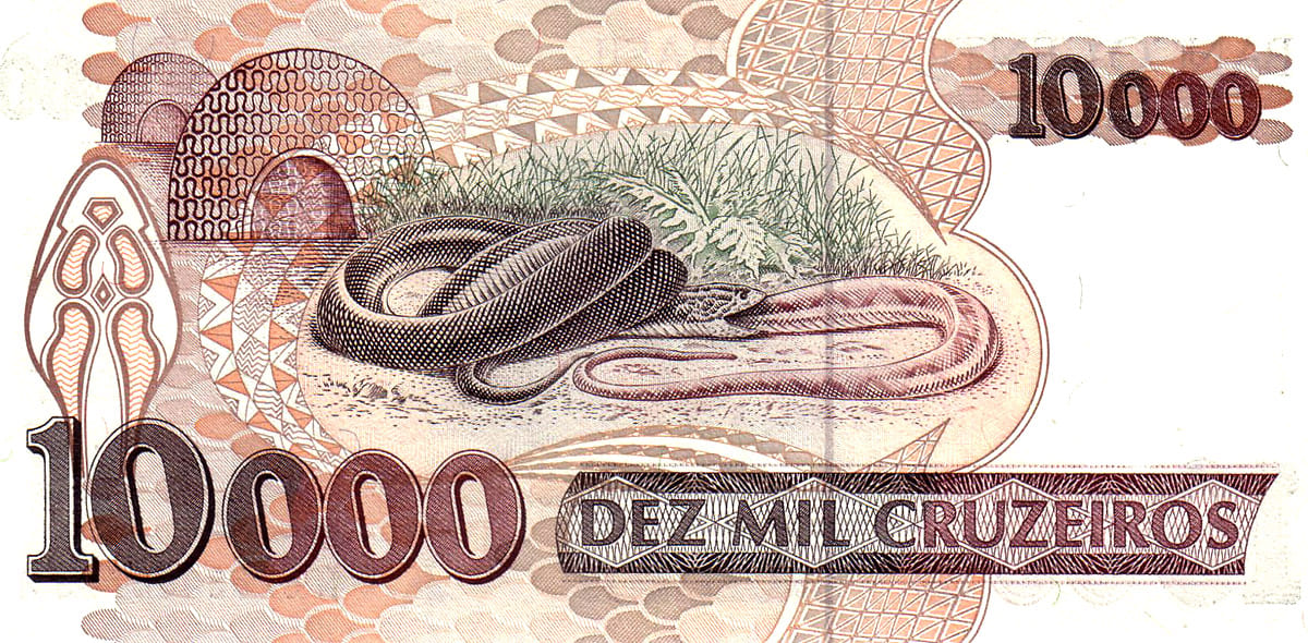 10 000 крузейро Бразилии 1992