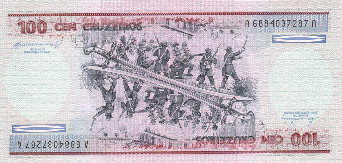 100 крузейро Бразилии 1984