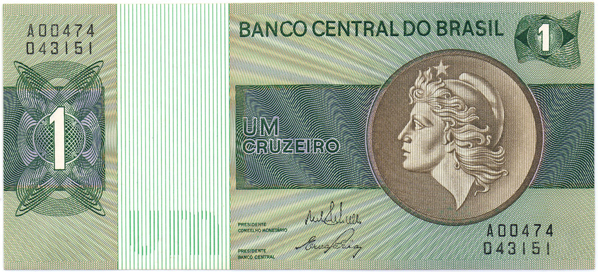 1 крузейро Бразилии 1970