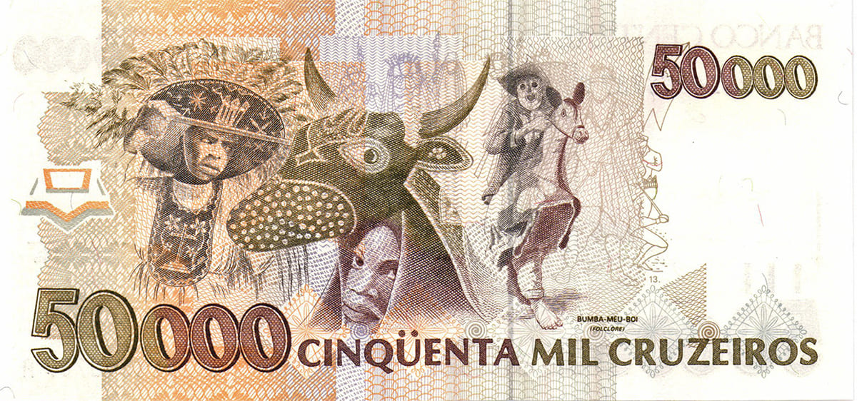 50 000 крузейро Бразилии 1992