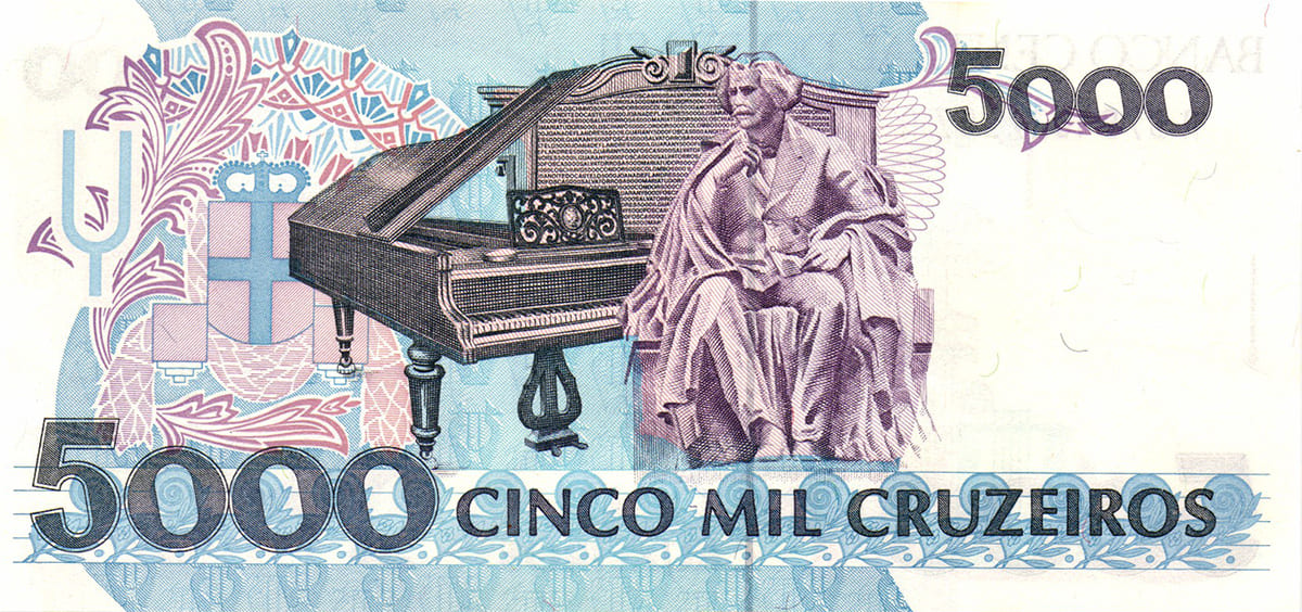 5000 крузейро Бразилии 1990