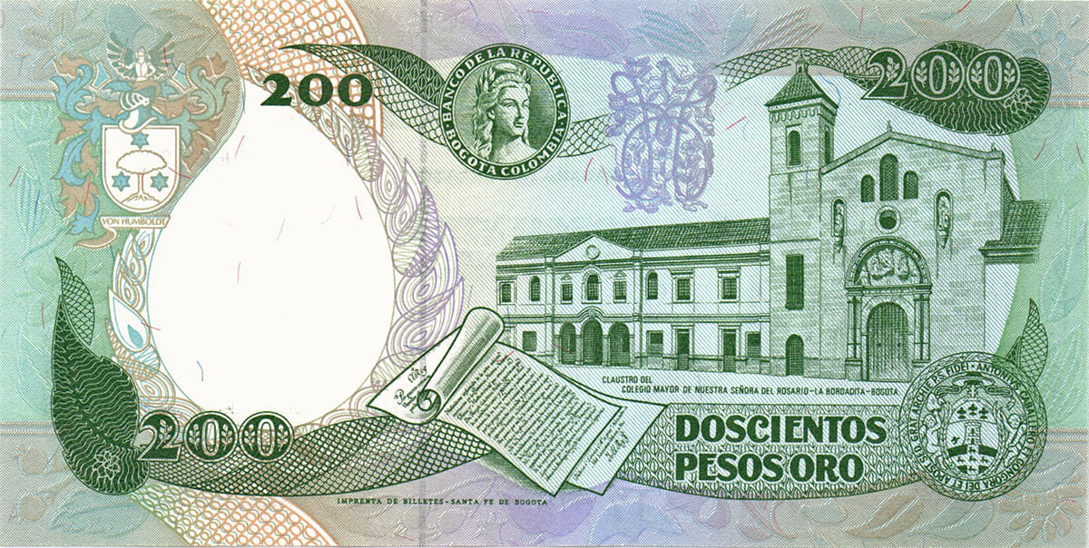 200 песо Колумбии 1992