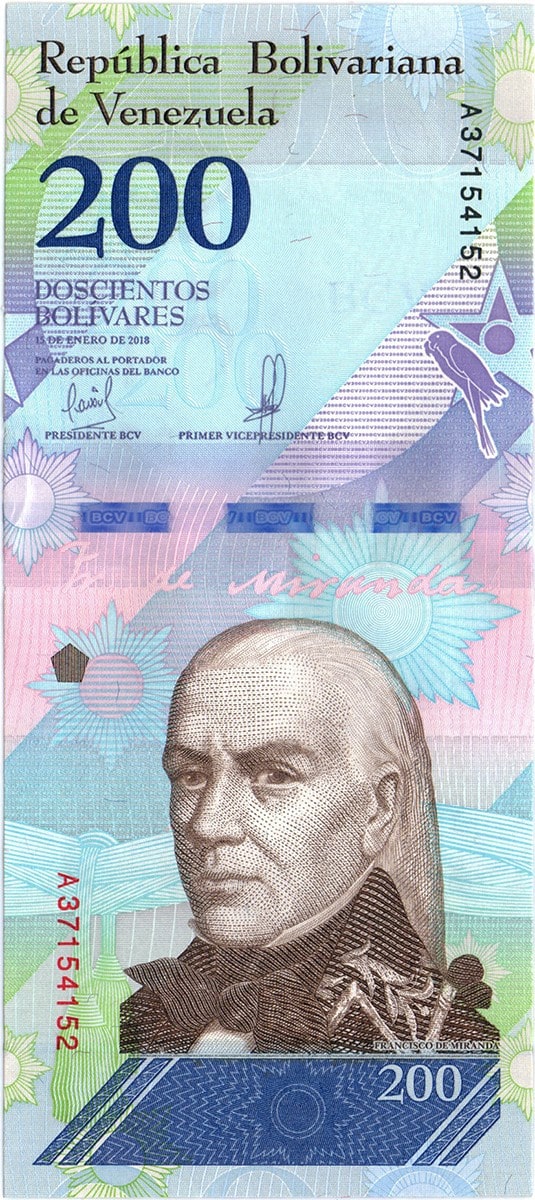 200 боливаров Венесуэлы 2018