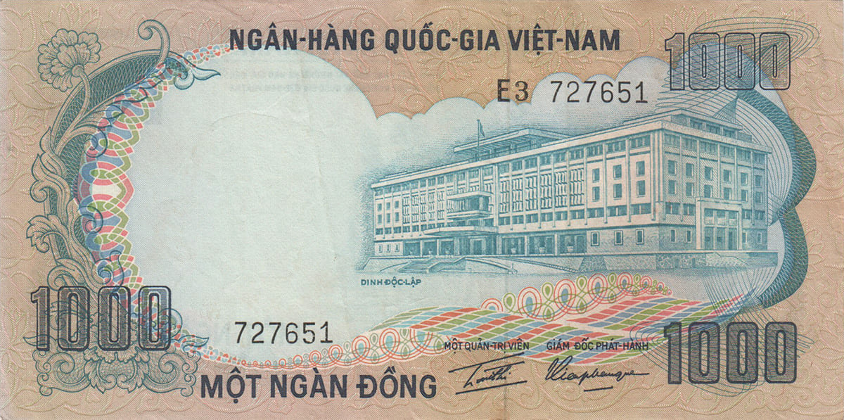 1000 донг Южного Вьетнама 1972