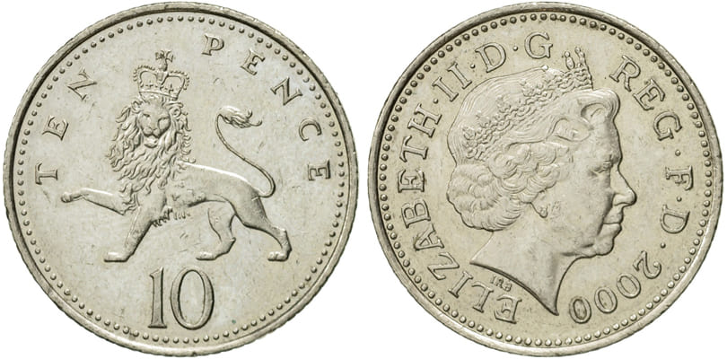 Великобритания. 10 пенсов 2000