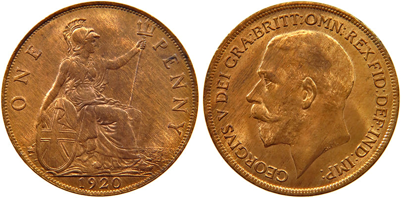 Великобритания. 1 пенни 1920