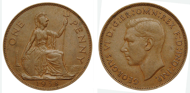 Великобритания. 1 пенни 1938
