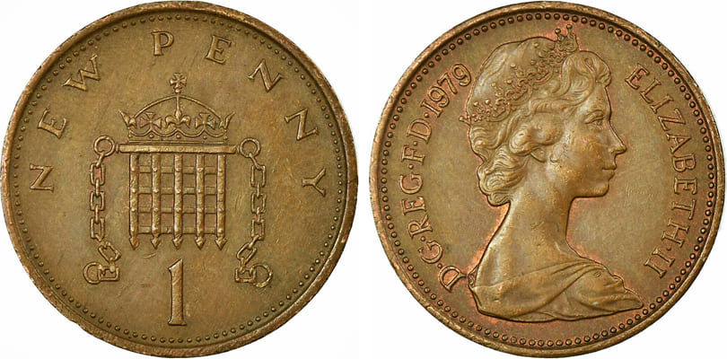 Великобритания. 1 пенни 1979