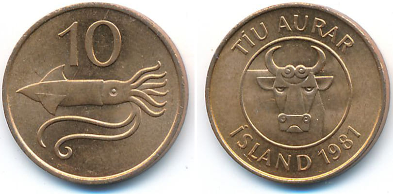 10 эйре Исландии 1981
