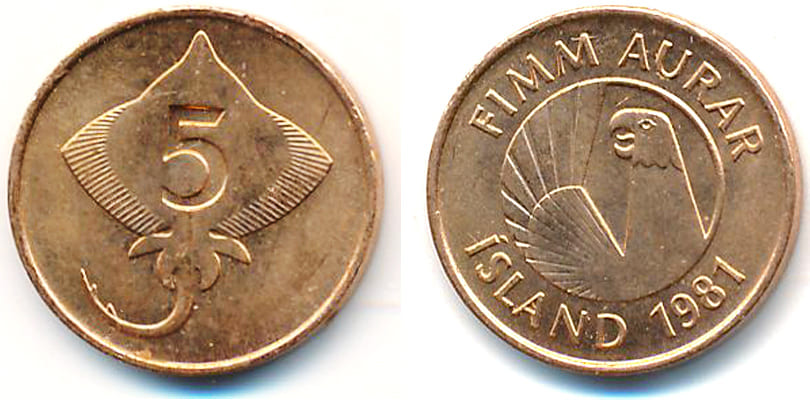 5 эйре Исландии 1981
