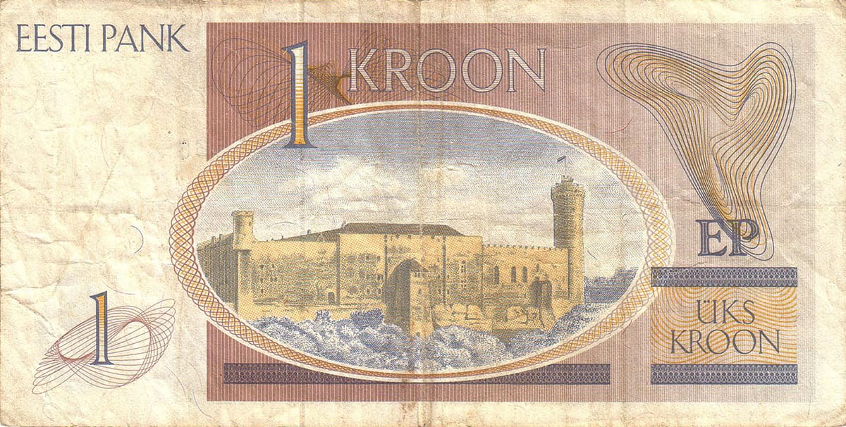 1 крона Эстонии 1992