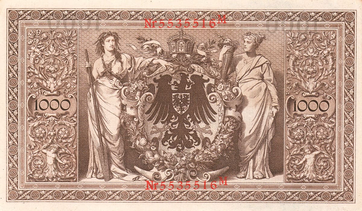 Кайзеровская Германия. 1000 марок 21. April 1910