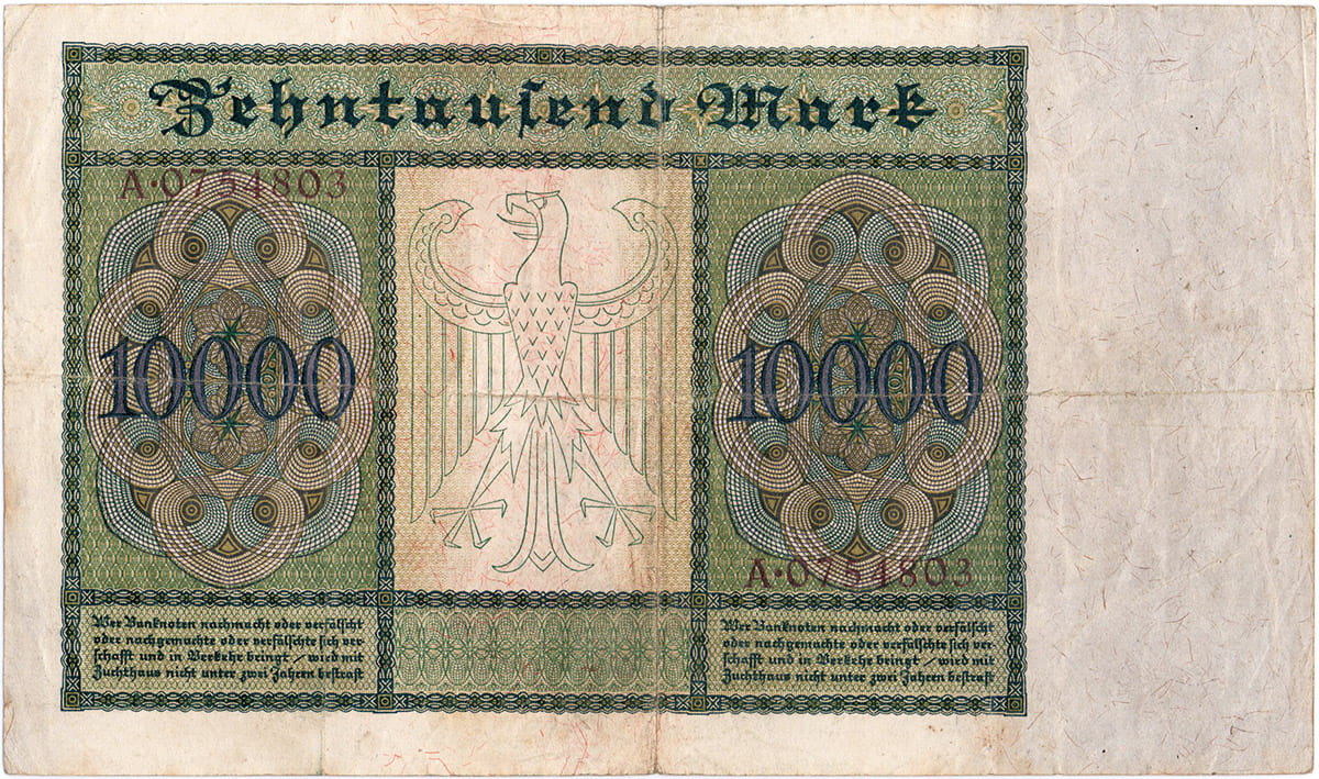 10 000 марок Веймарской Республики 1922