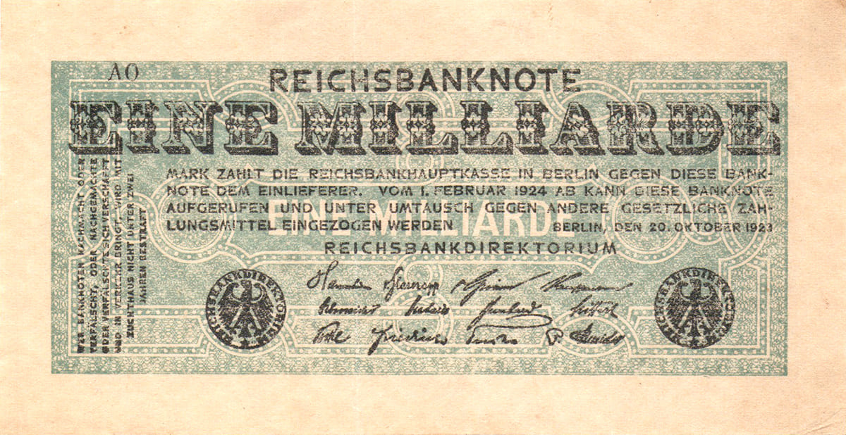 1 000 000 000 марок 1923 года Веймарской Республики