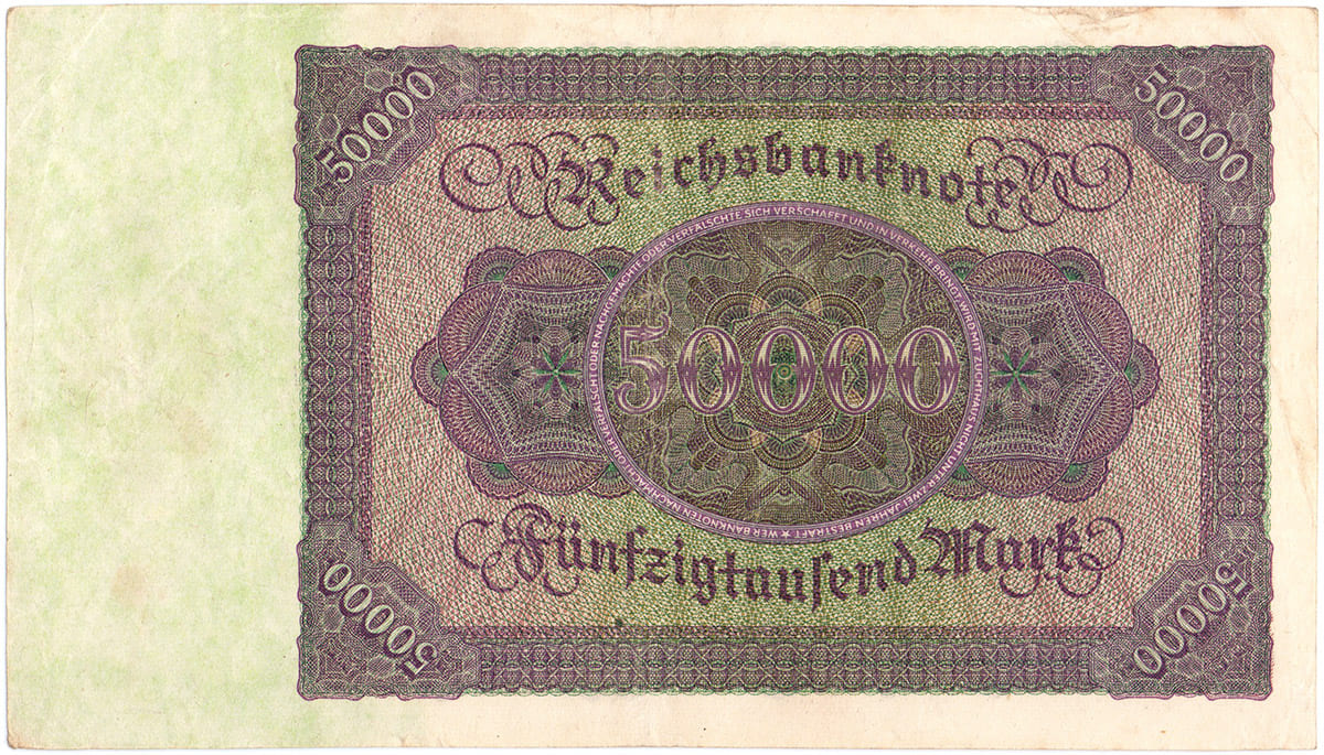 50 000 марок Веймарской Республики 1923