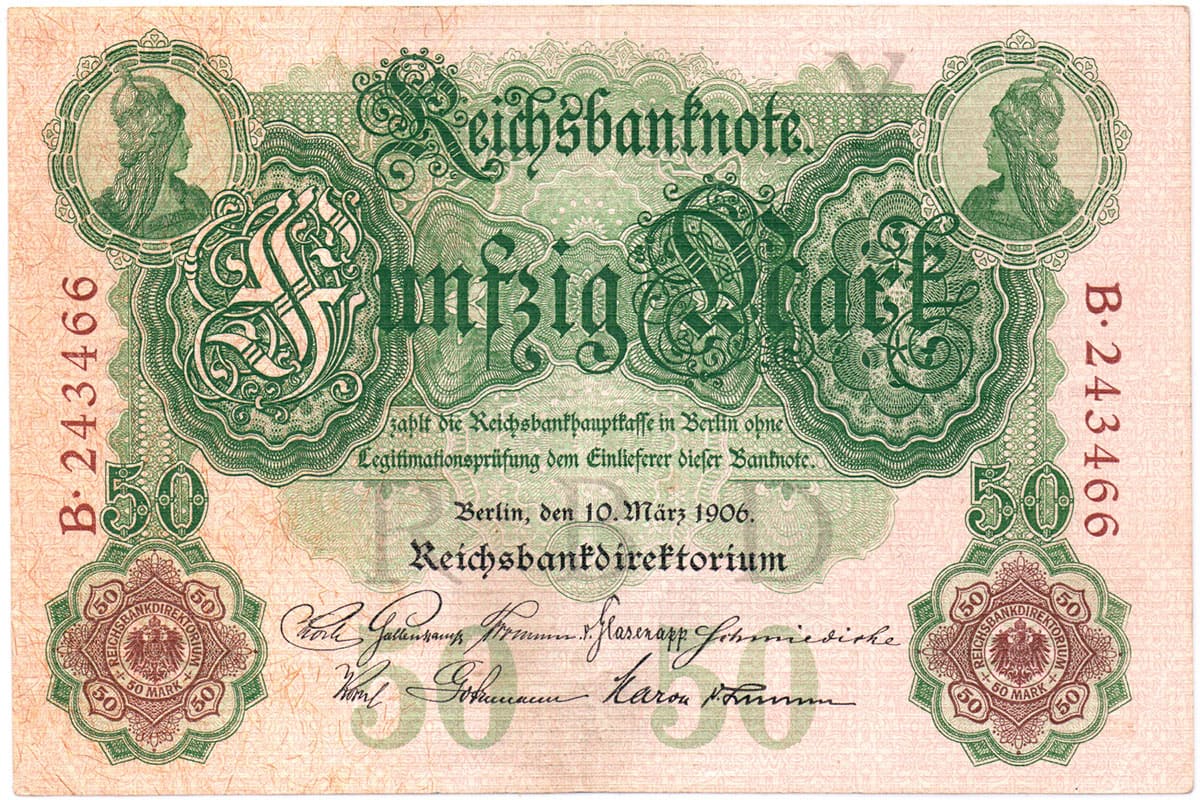 Кайзеровская Германия. 50 марок 10 März 1906.