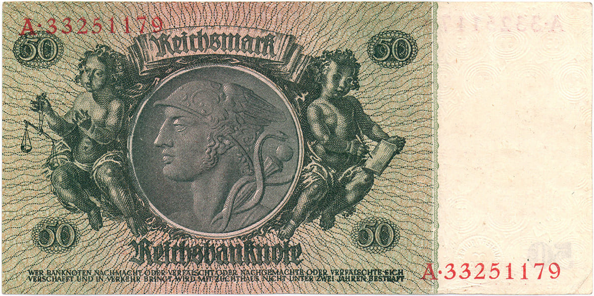 50 рейхсмарок Германии 1933 г.