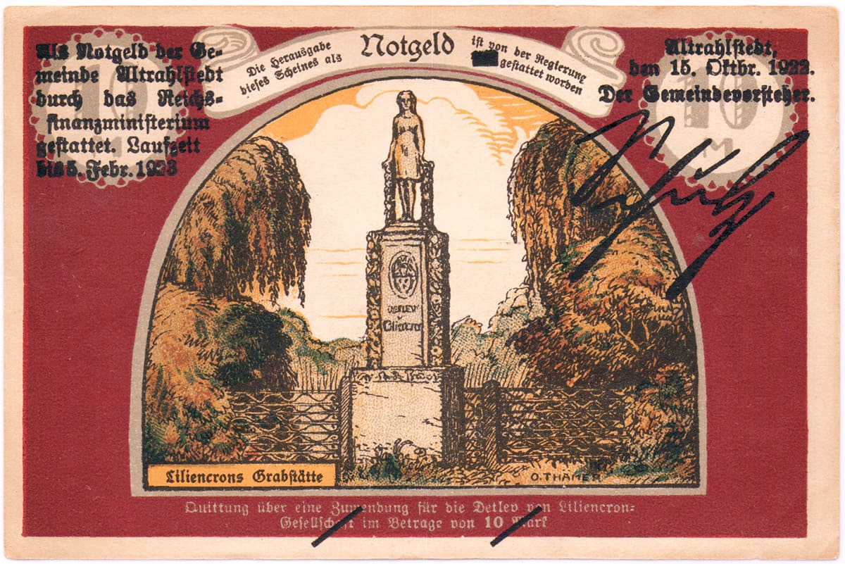 10 марок 1922 Altrahlstedt