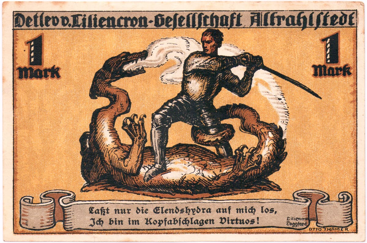 1 марка 1922 Altrahlstedt