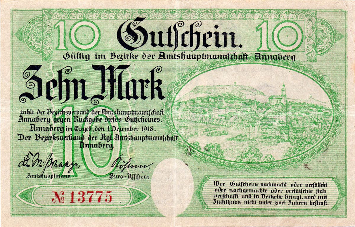 10 марок 1918 Stadt Annaberg