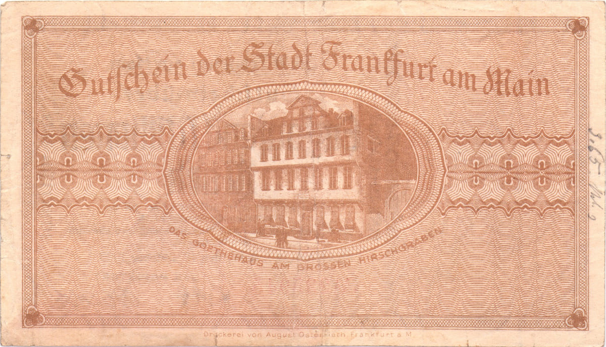 1 000 000 000 марк 1923 Stadt Frankfurt am Main