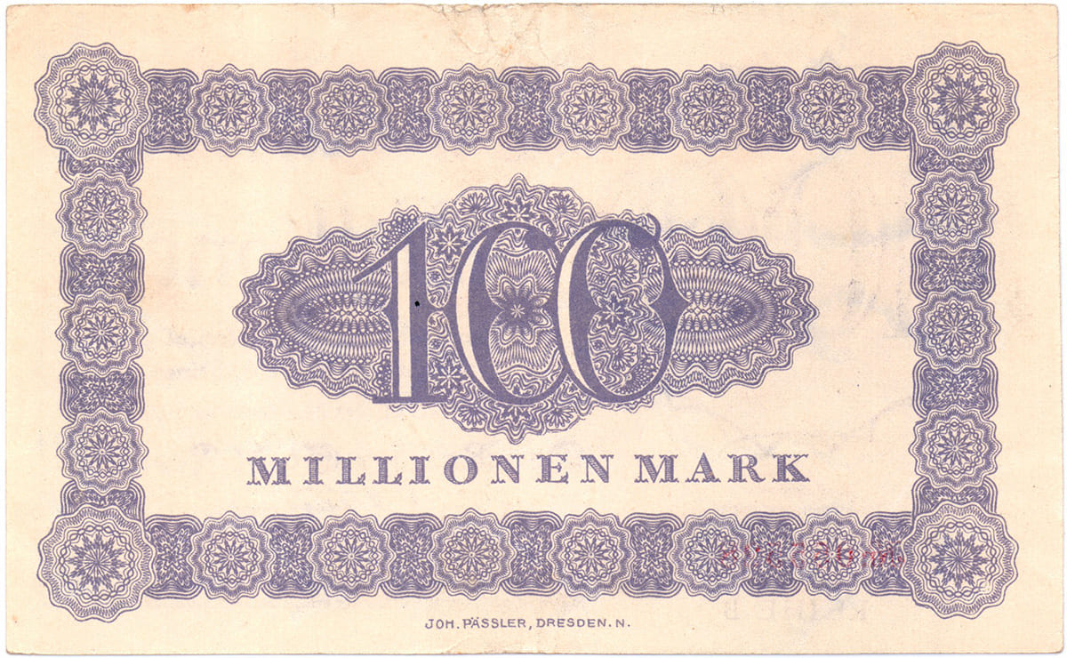 100 000 000 марок 1923 Stadt Freital