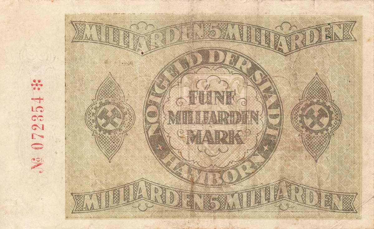5 000 000 000 марок 1923 Stadt Hamborn am Rhein