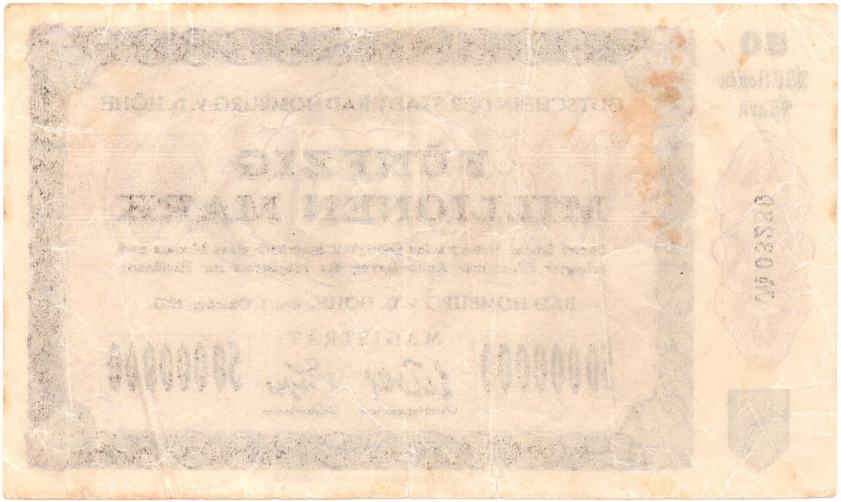 50 000 000 марок 1923 Stadt Bad Homburg vor der Höhe