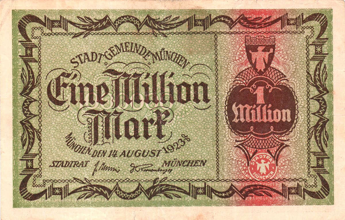1 000 000 марок 1923 Stadt Munchen