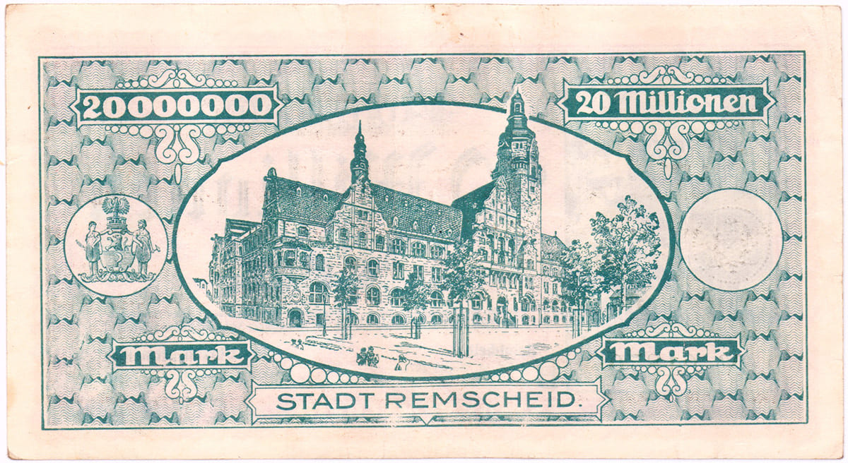 20 000 000 марок 1923 Stadt Remscheid