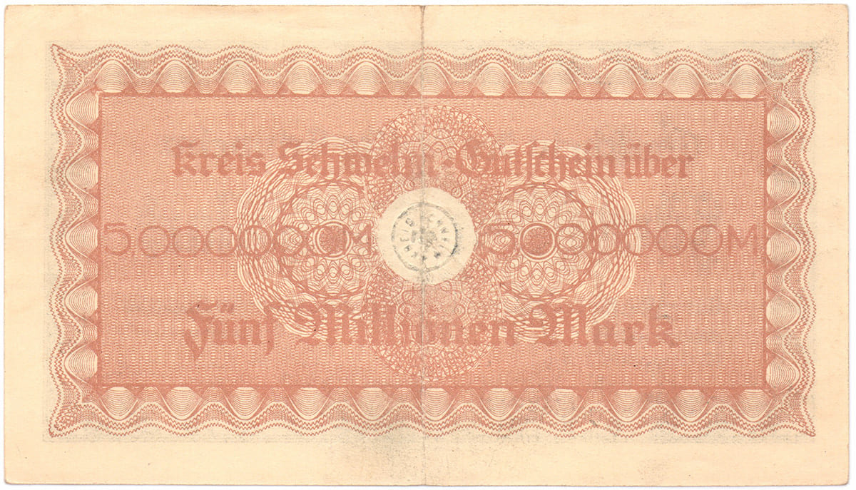 5 000 000 марок 1923 Kreis Schwelm