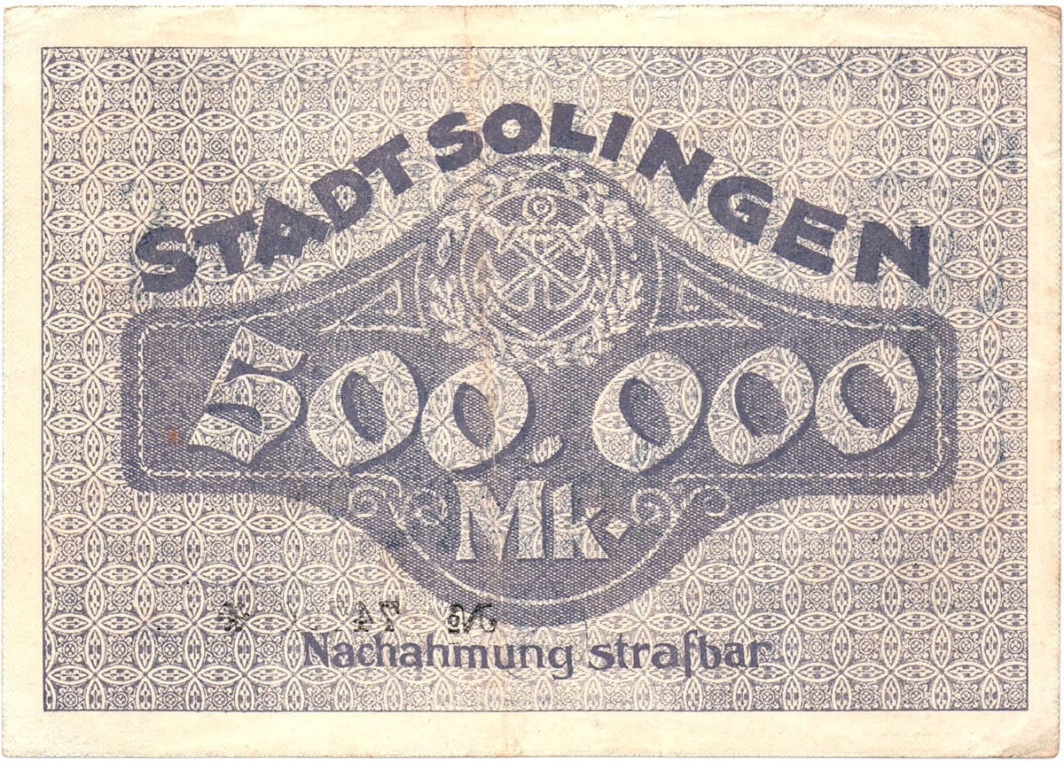 500 000 марок 1923 Stadt Solingen